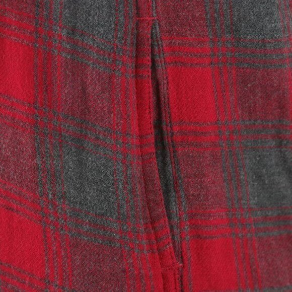 Madewell Ex-Boyfriend Women's XS Red Gray Plaid Long Sleeve Button Up Shirt - Picture 7 of 8